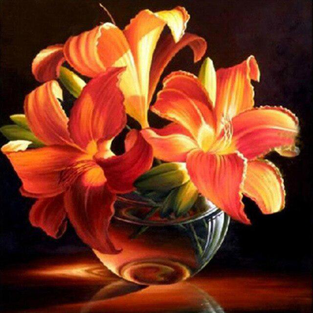 DIY 5D Diamond Painting Flower Sunflower Diamonds Embroidery Full Round Drill Mosaic Flowers