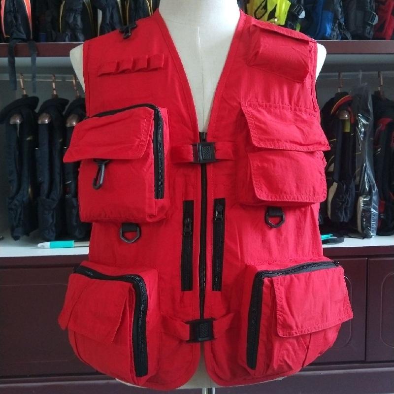 Fiskejacka Snabbtorkande Mesh Västt Multi-Pocket Mesh Väst Utomhusväst Multi Pocket Summer Mesh Väst