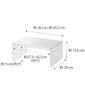 Yamazaki Jitsugyo 8065 Telescopic Refrigerator Storage Rack, White, Approximately W30-45.5 X D20 X H12.6cm, Tower, Width and Height Adjustable,