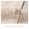 Navigare Girls' Elegant Wool Blend Round Neck Cardigan