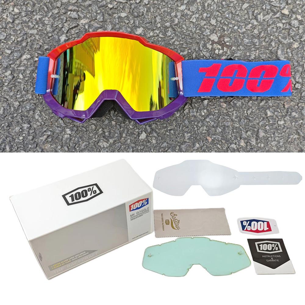 100%Off-road goggles set, 100% motorcycle glasses, downhill skiing motorcycle helmet goggles