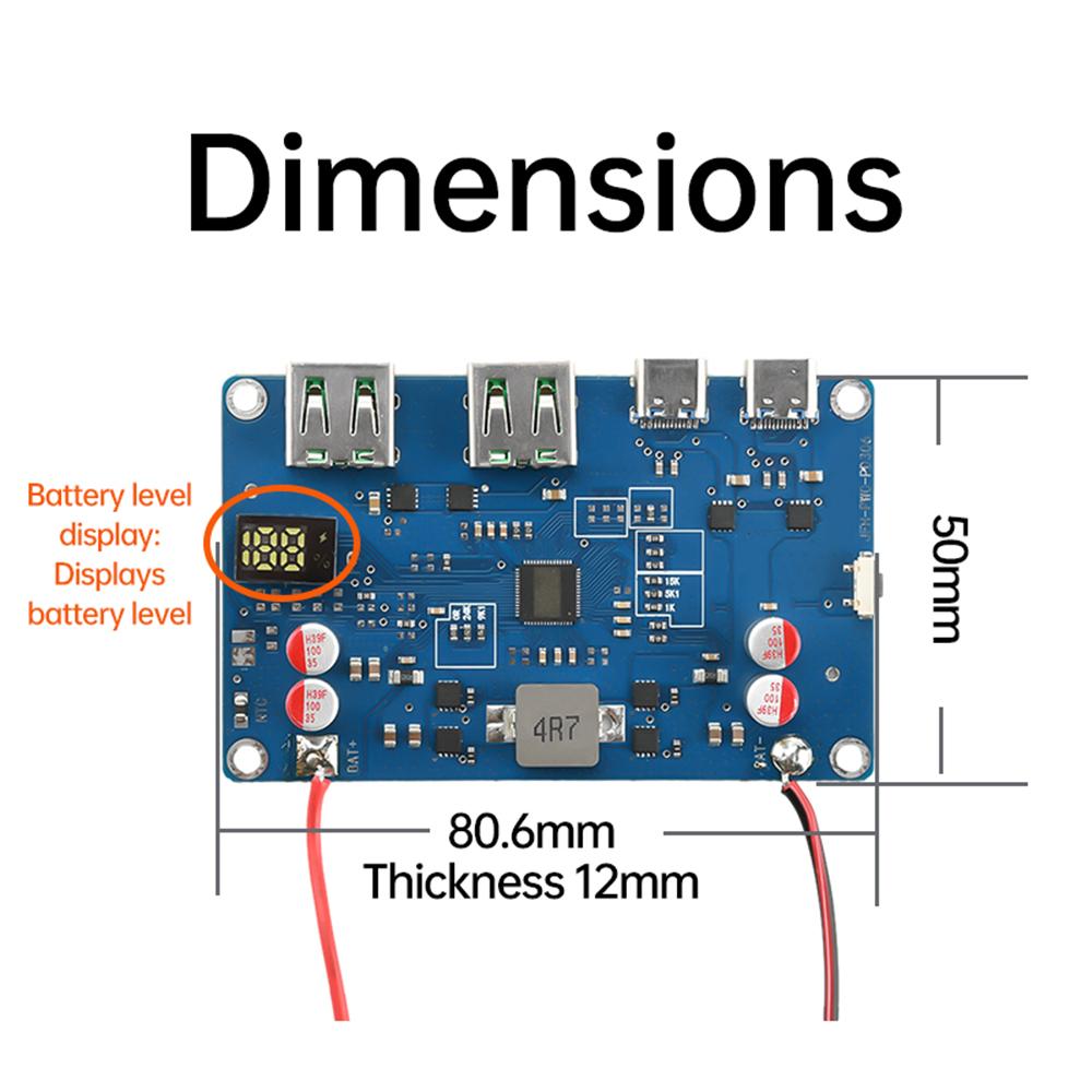 100W PD QC 3-6S Fast Charger Module DIY Mobile Power Motherboard Temperature Controller Buck Converter Power Supply