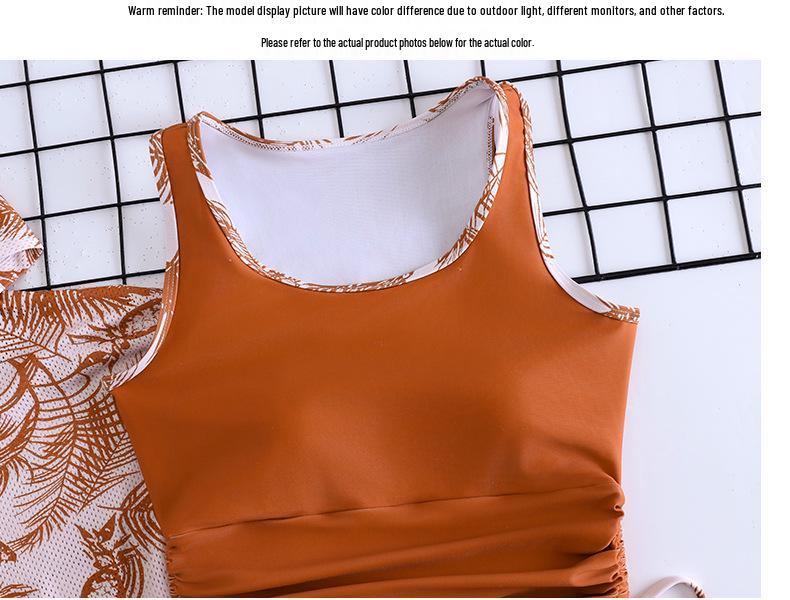 Plus Size Women's Three-Piece Swimsuit Set – Slimming, Quick-Dry, Long Sleeve Cover-Up for Large Busts