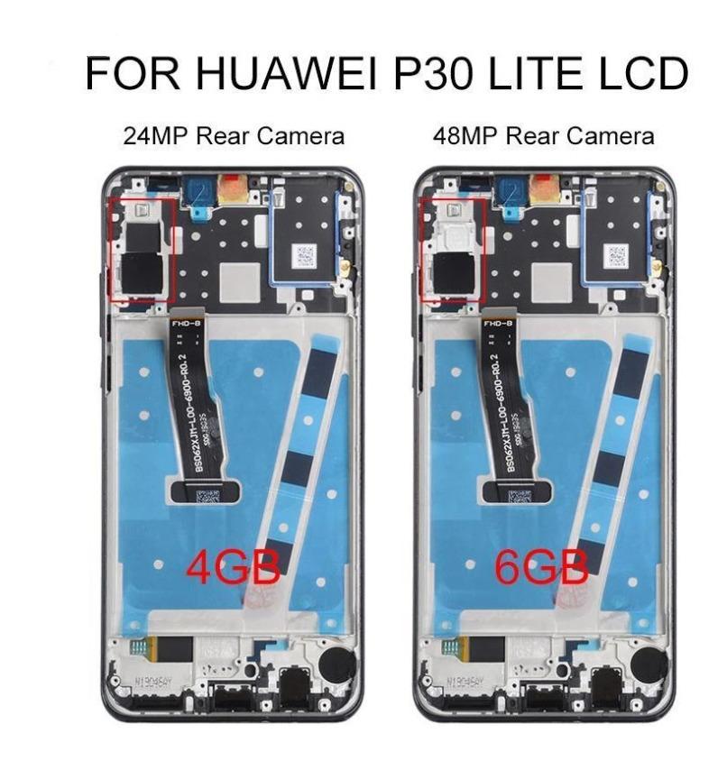 Lcd Display Screen Frame For Huawei P30 Lite 48mp Blue