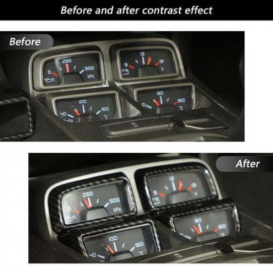 Carbon Fiber Gear Shift Front Dashboard Cover Trim Frame For Chevy Camaro 10-15