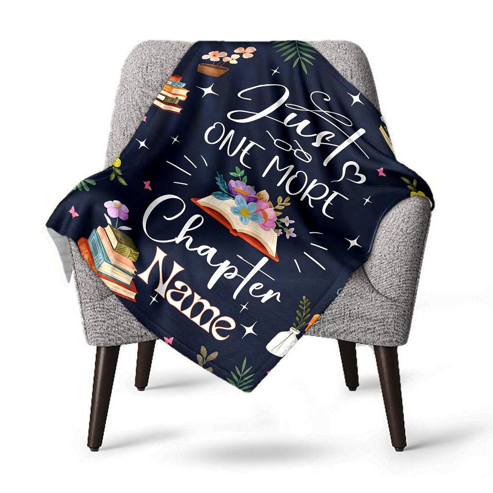 Just One More Chapter Home Customize Your Name Blankets Comfortable Soft Lightweight Allseason Multipurpose Blanket For Picnics Sofas Offices Beds
