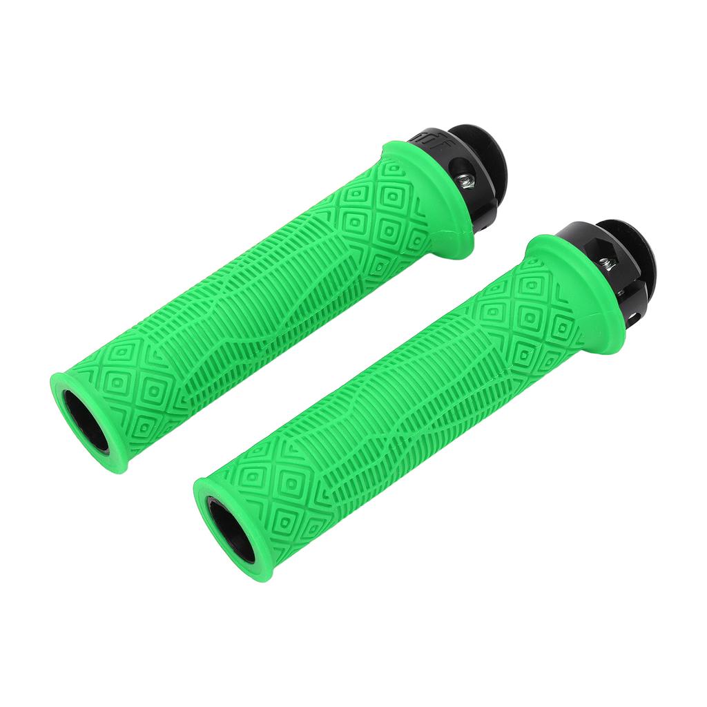 2Pcs Bike Handle Grip Rubber Anti Slip Wear Resistant Ergonomic Hollow Design Bike Handlebar Grips Cover