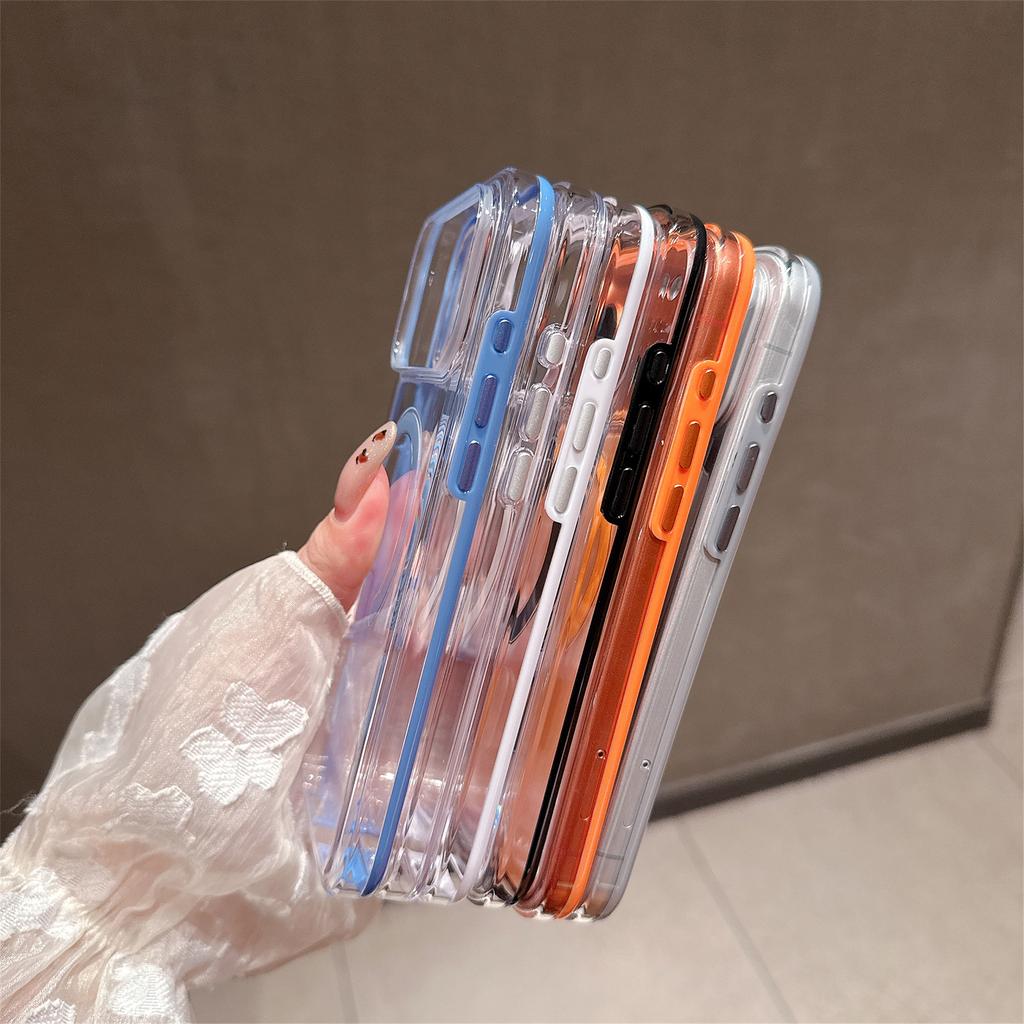 For iPhone 17 Pro Case Compatible with MagSafe Shockproof TPU + PC Clear Phone Back Cover