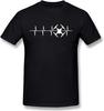 Funny Drone Pilot Heartbeat T Shirts Graphic Cotton Streetwear Short Sleeve O-Neck Harajuku Quadcopter T-Shirt Mens Black