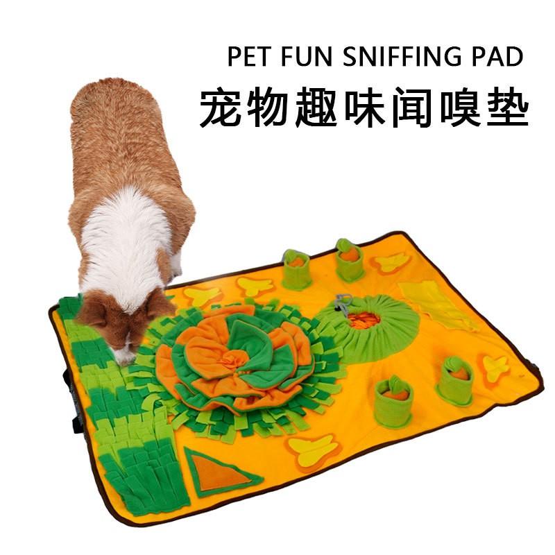 Dog Snuffle Mat Mental Stimulation Slow Feeding Puzzle Toy Indoor Enrichment Pad Fleece Fabric