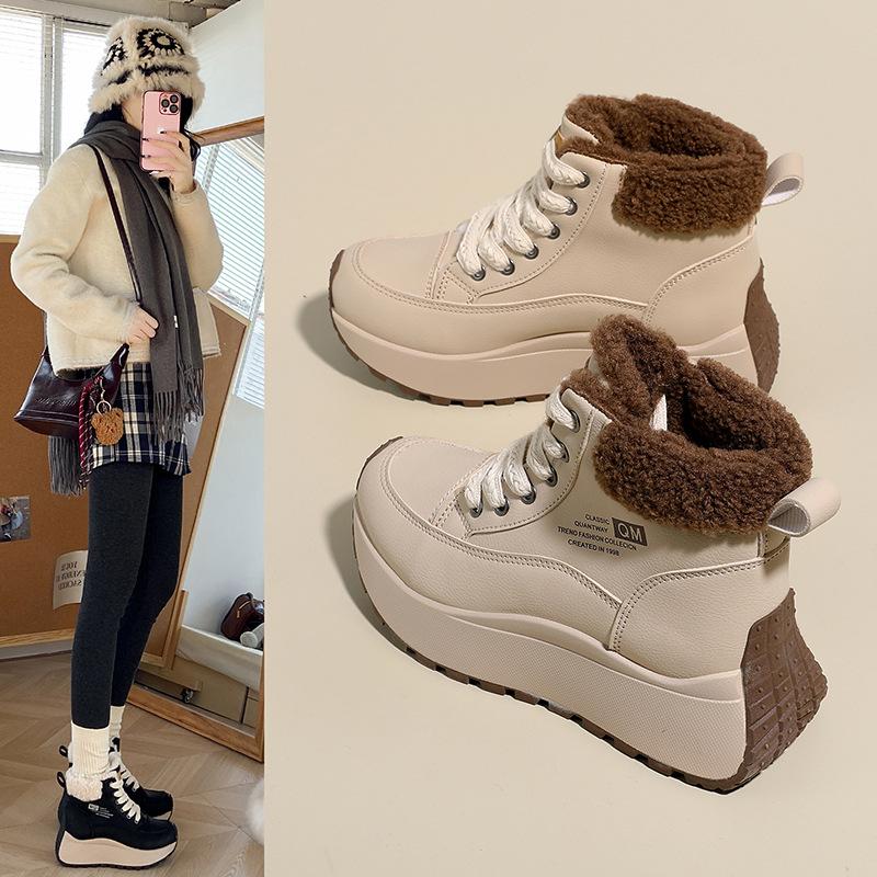 Snow boots winter velvet new thick-soled warm high-top cotton shoes short boots non-slip soft-soled cotton boots