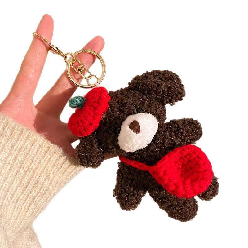 Creative Soft Teddy Bear Pendant Keychain - Plush Doll Bag Charm Accessory