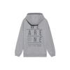 Li Ning Wade Series Casual Loose Pullover Solid Color Letter Hoodie Unisex hoodies Gray AWDS195-3