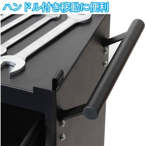 Tappros Tool Cart, 2-Tier Black Tool Cart with Drawers and Casters, Heavy-Duty Capacity Tool Cabinet, Tool Storage, Tool Dolly, Car Maintenance, Garag