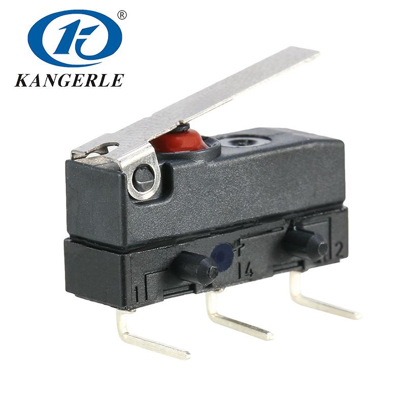Left-Bent 3-Pin Waterproof Micro Switch with Lever