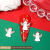 10Pcs/set Cartoon Elk Christmas Nail Rhinestones Christmas Tree Christmas Nail Accessories  Lady