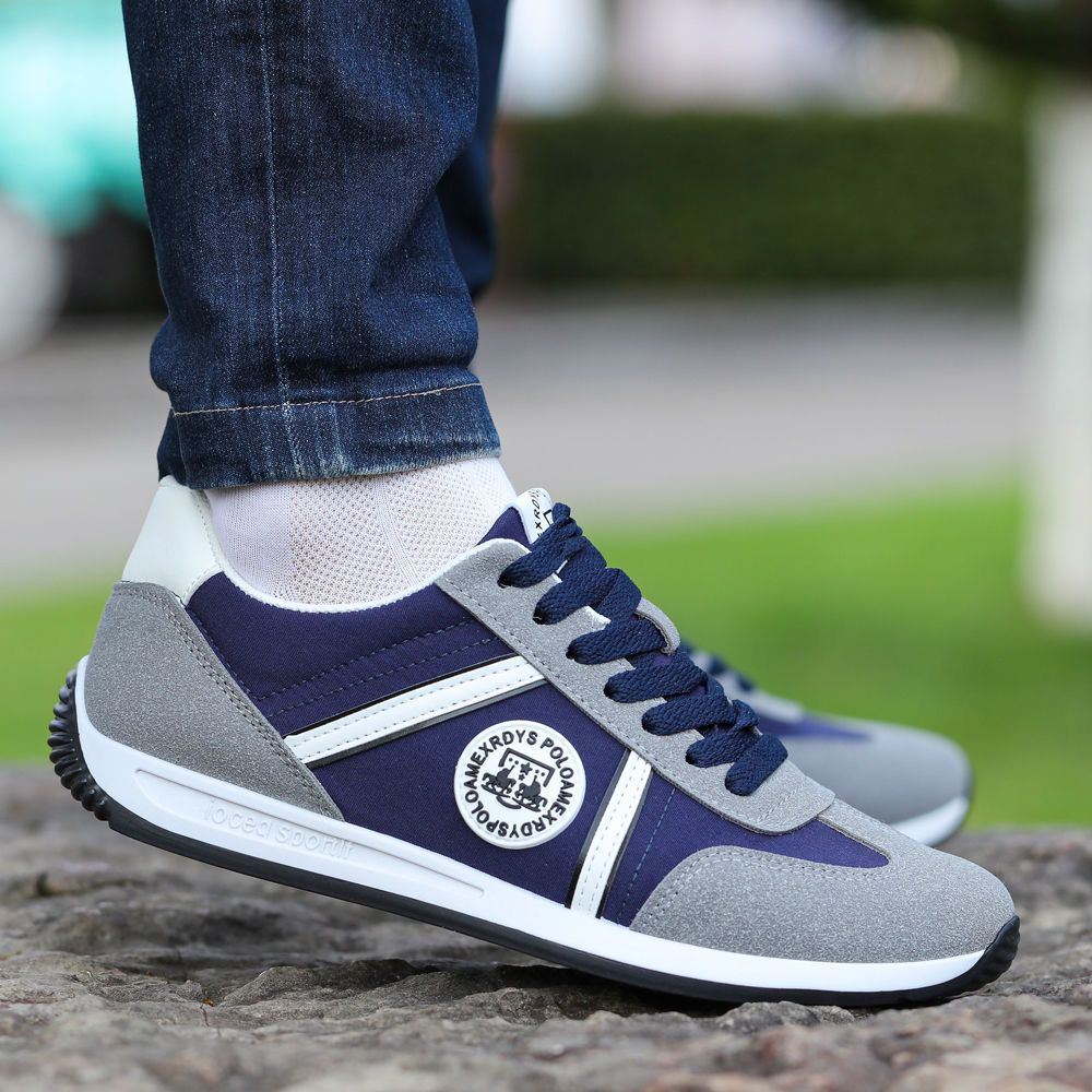 Herrenschuhe Frühling und Sommer neue atmungsaktive Freizeitschuhe ein Pedal Forrest Gump Schuhe trendige Herren Sport-Board-Schuhe Papa-Schuhe