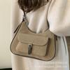 Suede Bag Women's Large Capacity 2025 New Autumn and Winter Matte Retro Shoulder Underarm Bag Commuter Dumpling Bag