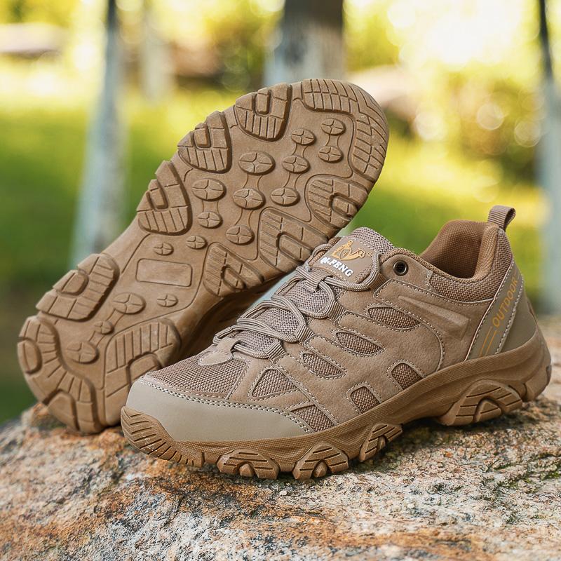 Fashion Outdoor Non-Slip Men's Casual Shoes Breathable Suede Leather Sports Shoes Comfortable Trendy Male Sneakers Lightweight Trainers