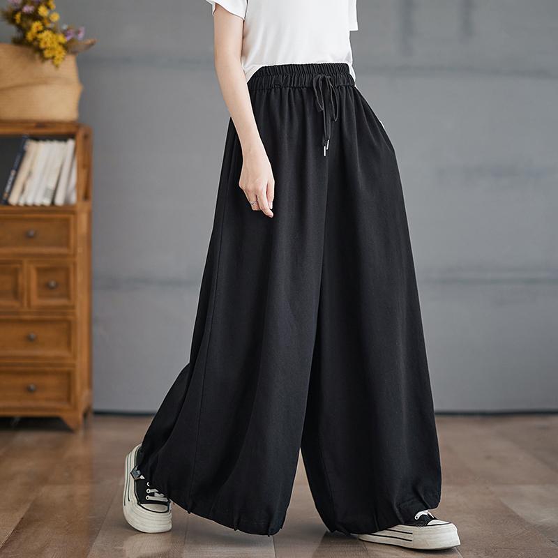 Calças Jeans Femininas de Cintura Elástica, Cor Sólida, Cintura Alta, Perna Larga, Casuais, Modeladoras