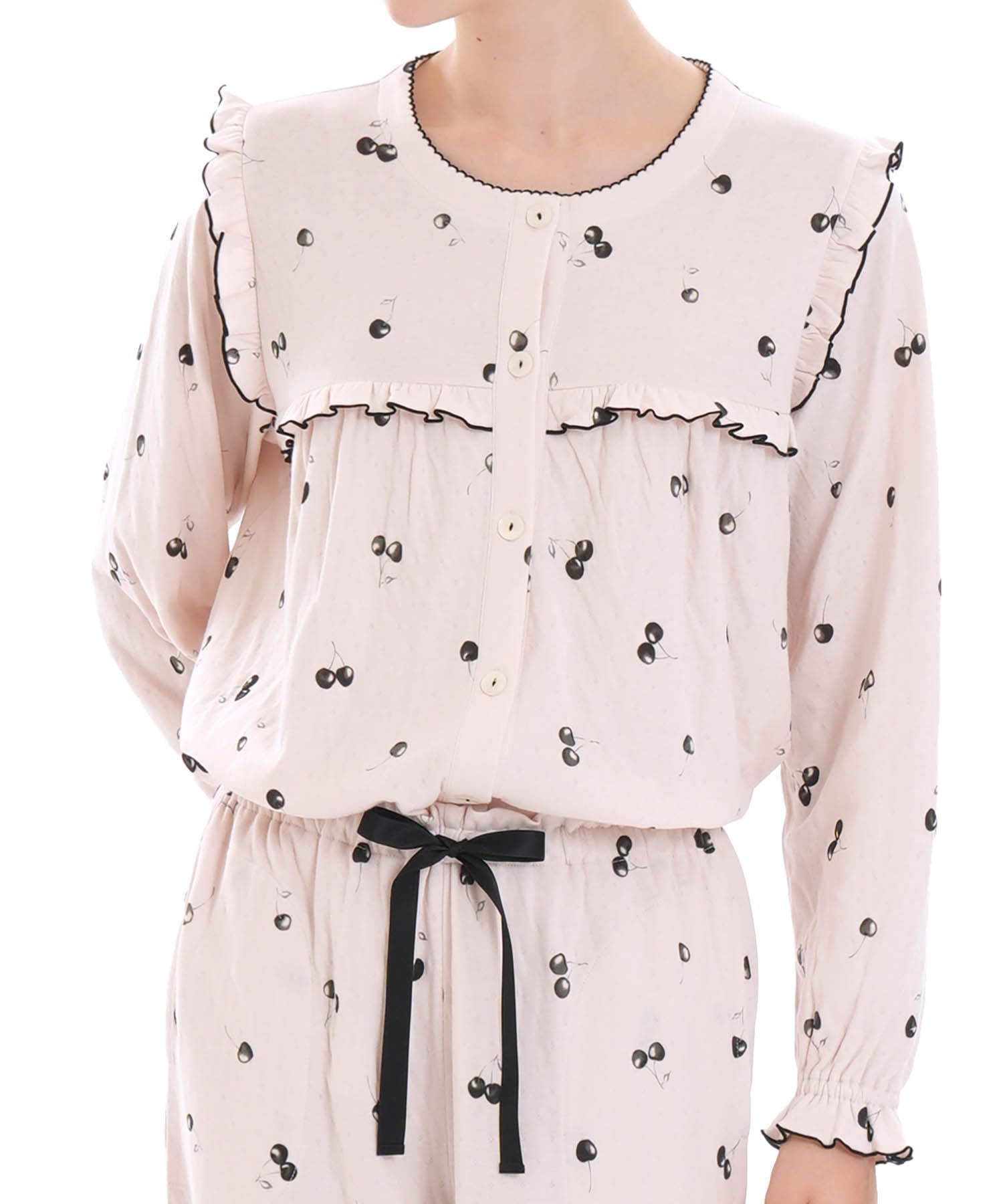 

Cotton Cherry Frill Pajamas бежевый