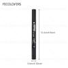 1PC Smooth Double-ended Eyeliner - Includes Star/heart/moon Pattern, Waterproof, Beginner Friendly, Valentine's Day Gift
