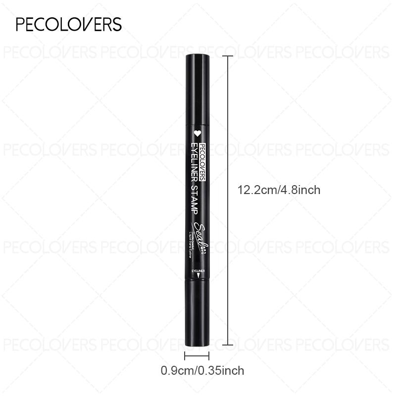 1PC Smooth Double-ended Eyeliner - Includes Star/heart/moon Pattern, Waterproof, Beginner Friendly, Valentine's Day Gift