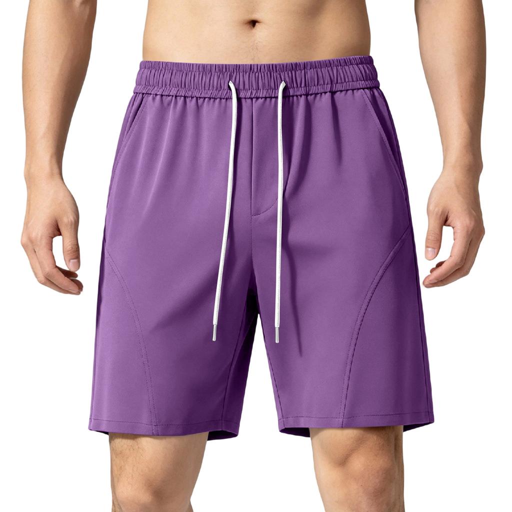 Men Athletic Shorts with Elastic Waistband Drawstring Pockets Lightweight Quick Dry Breathable Fabric for Sports Training Running Gym