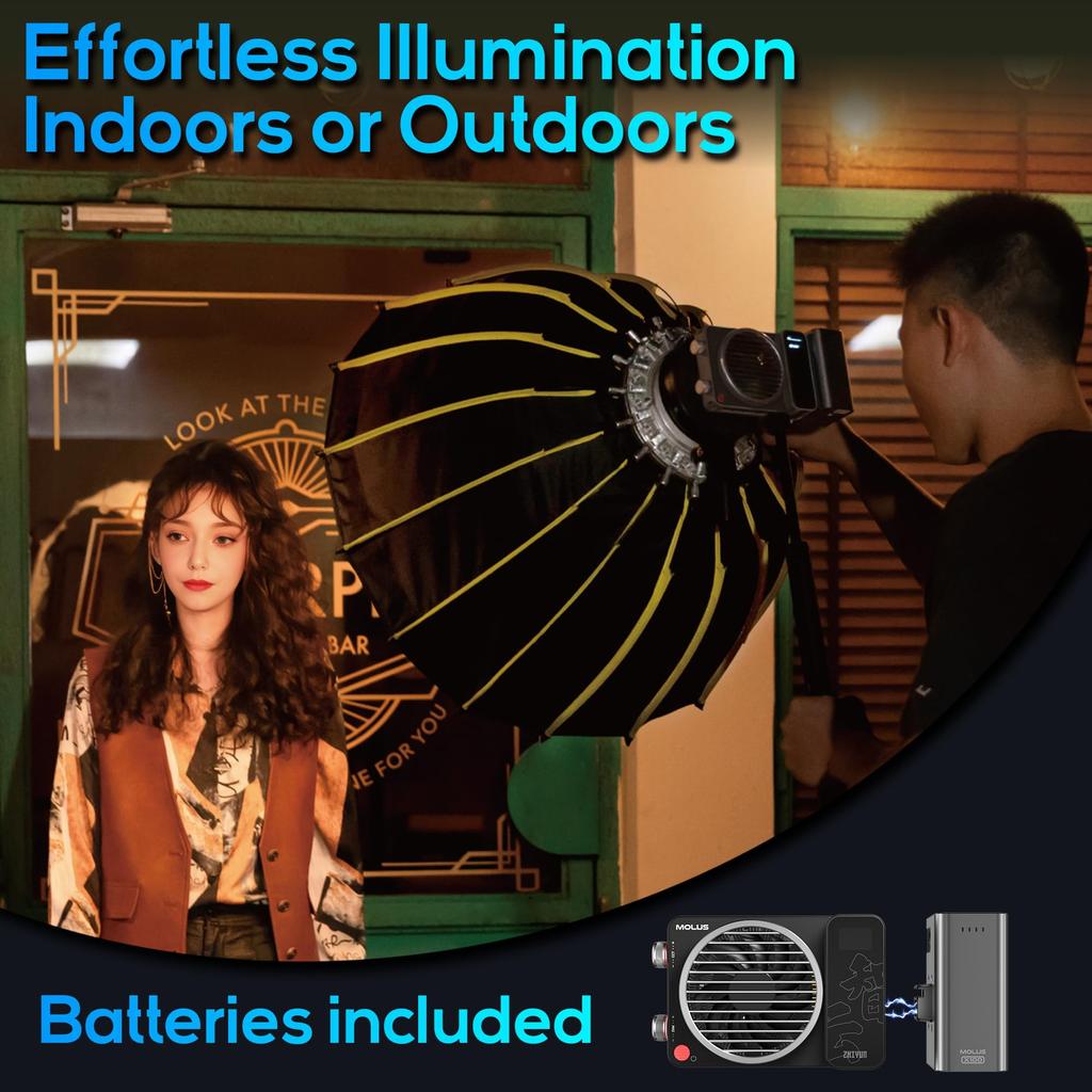 Flagship ZHIYUN MOLUS X100 COMBO LED Video CRI TLCI Brightness Control Via Bluetooth and Warranty [Official Store] Light, 100W, 2700K-6500K, 95+, 97+,