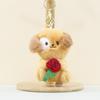 Guitar Puppy Pendant Plush Toy Keychain Rose Dog Stuffed Doll Bag Accessories