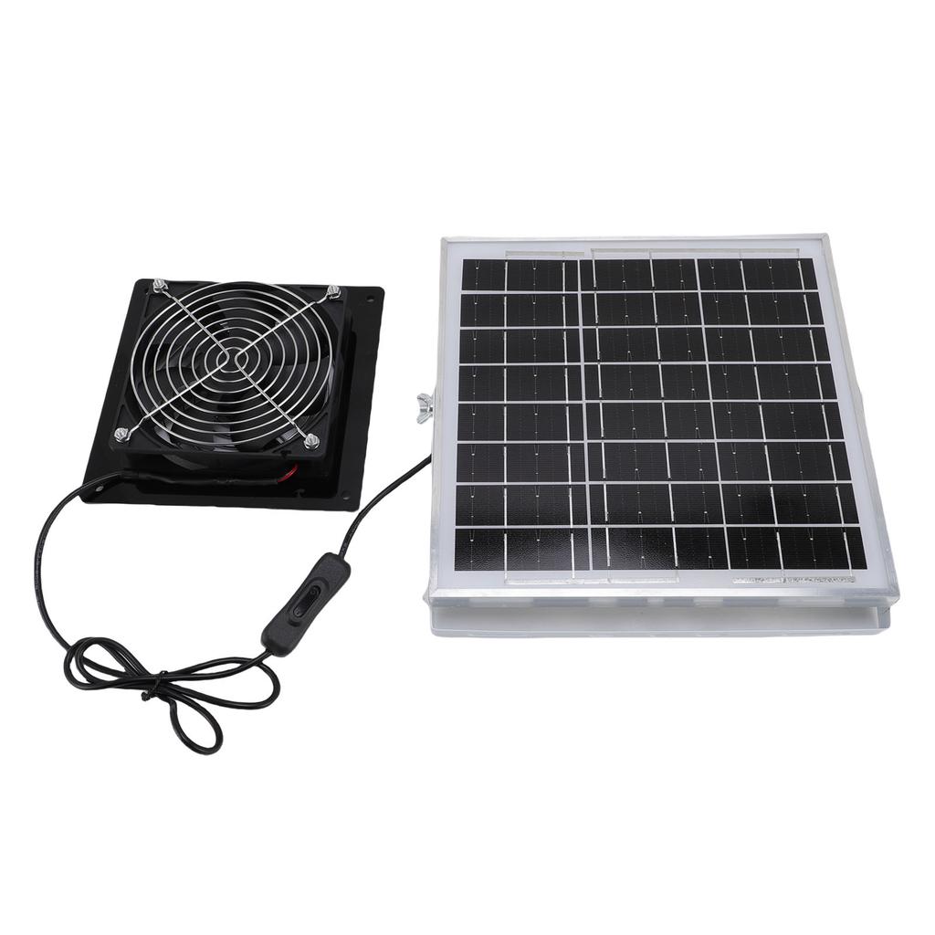 Solar Powered Exhaust Fan 8W Solar Panel and High Speed Ventilation Fan for Greenhouse Chicken Coop Shed Pet House