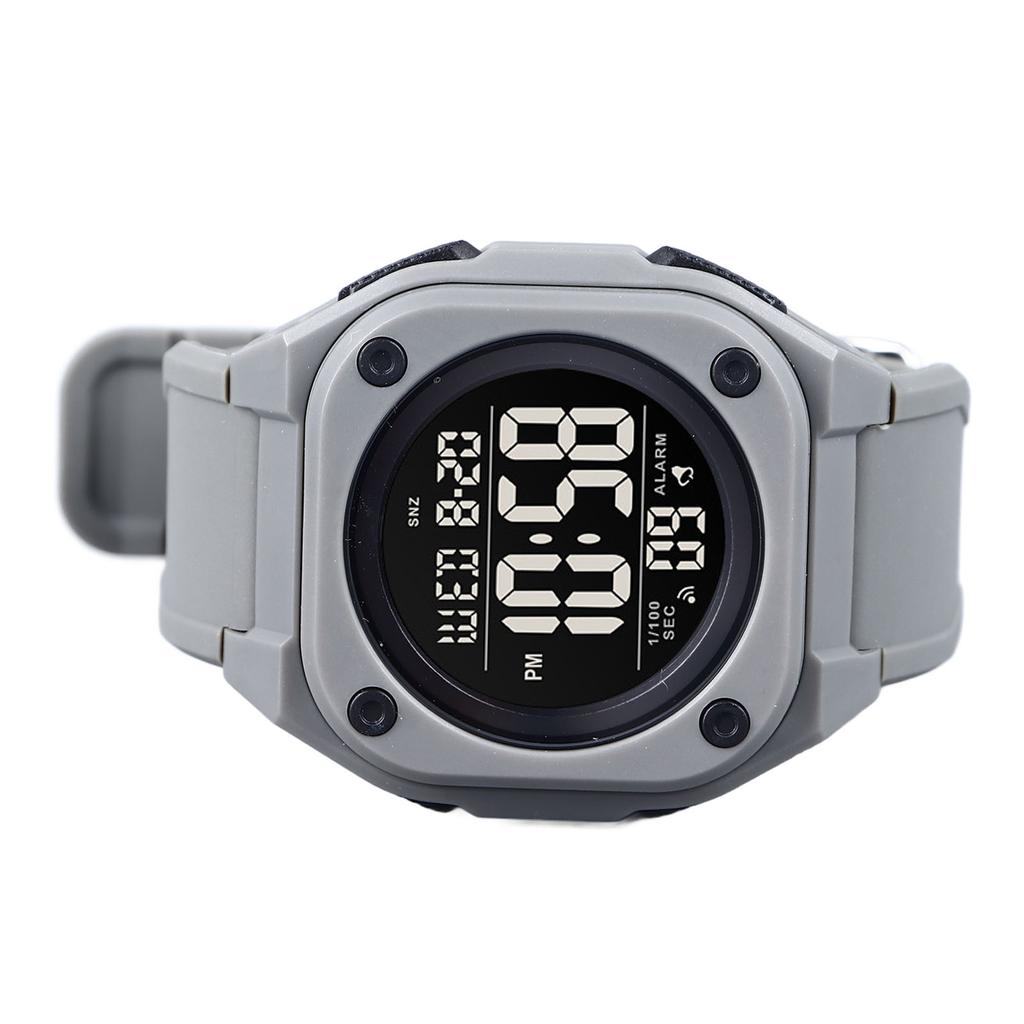 Multifunction Sports Watch Unisex Digital Chronograph Waterproof Electronic Wristwatch Grey