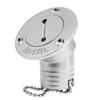 ZMFJH 45Degree 316 Stainless Steel Deck Filler Key Cap GAS DIESEL FUEL WASTE WATER 1.5" 2" Deck Filler Cap for Marine Boat Yacht