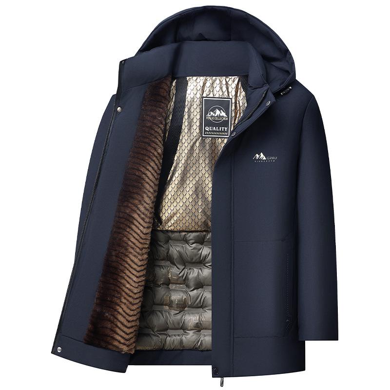 Men's Winter Warm Quilted Hooded Jackets Outdoor Windproof Padded Coat Thick Parka Jacket for Men Waterproof Windbreaker Insulated Jackets with Hood