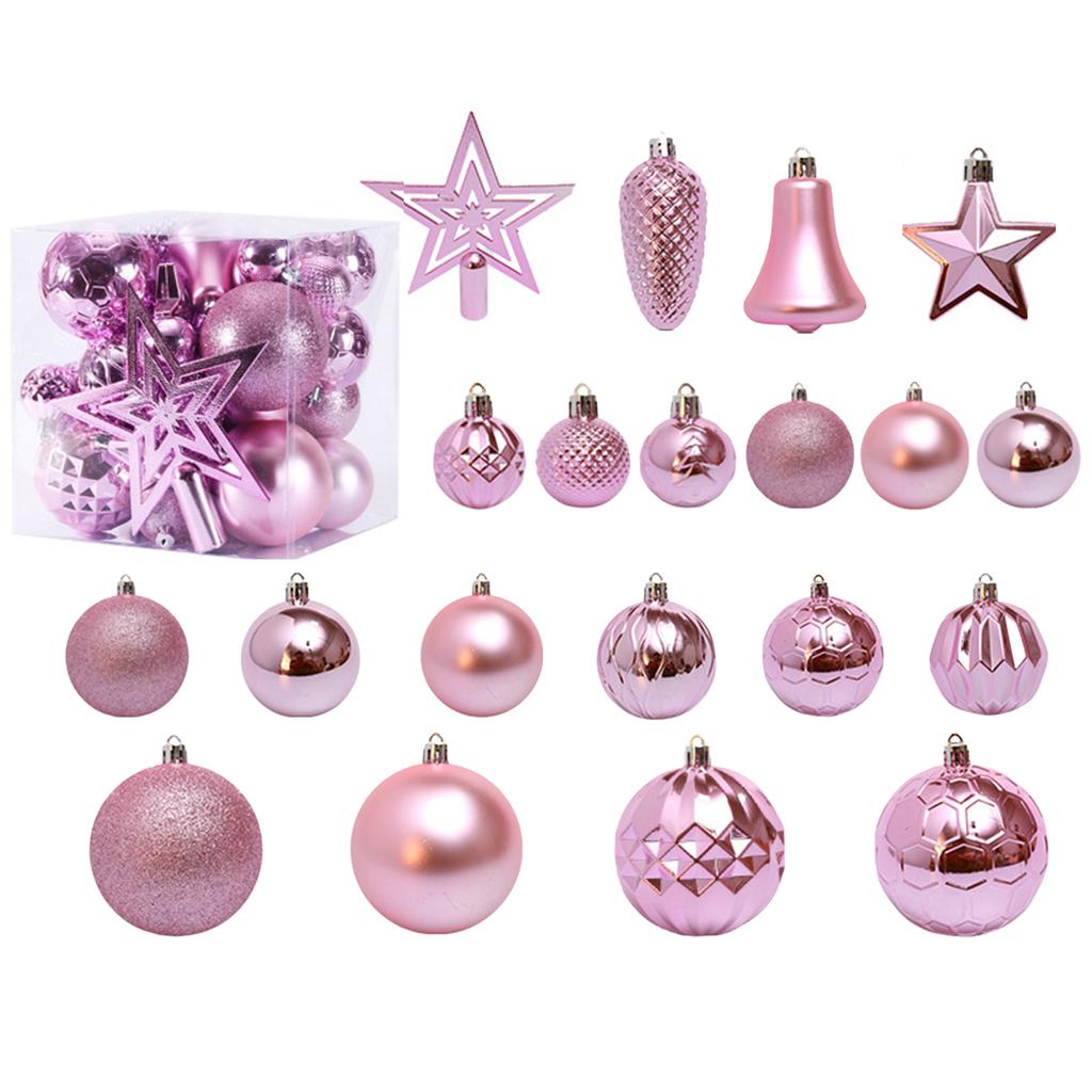45Pcs/1 Set Christmas Balls Christmas Tree Hanging Ornaments Xmas Tree Pendants Christmas Tree Holiday New Year Decoration
