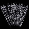 Twisted Clear Acrylic Icicle Christmas Ornament Pack of 10