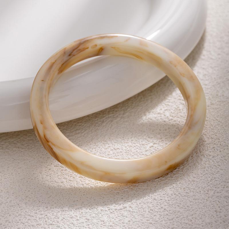 Браслет из смолы с разводами, неправильной формы, женский, ретро, простой, высококачественный, универсальное ювелирное изделие