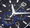Citizen Eco-Drive Chronograph Solar Watch VO10-6741F Blue Base Genuine Leather Belt Spare Belt Domestic Model