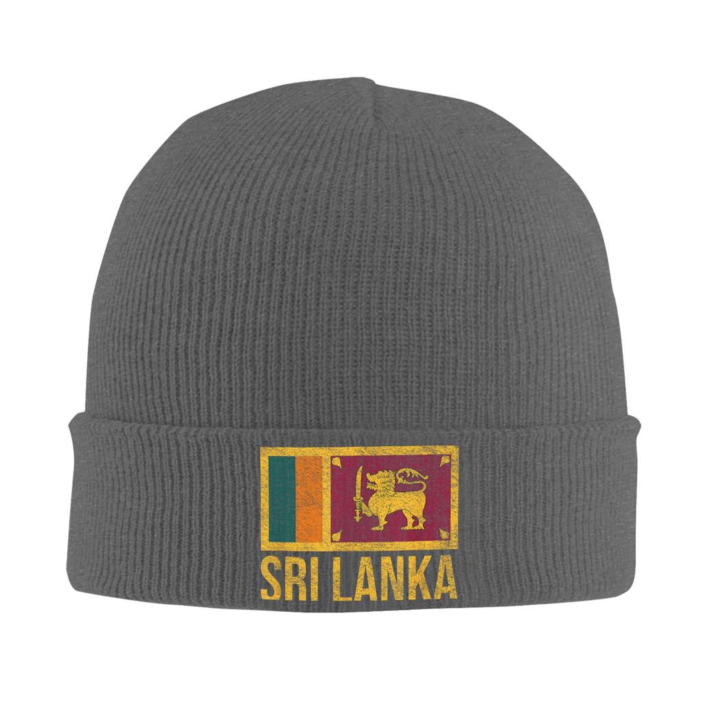 SRI LANKA NATIONAL FLAG Knitted Hat  Beanie Hats Kpop Warm Men Women Bonnet Hats Autumn Winter Street Y2K Caps Birthday Present