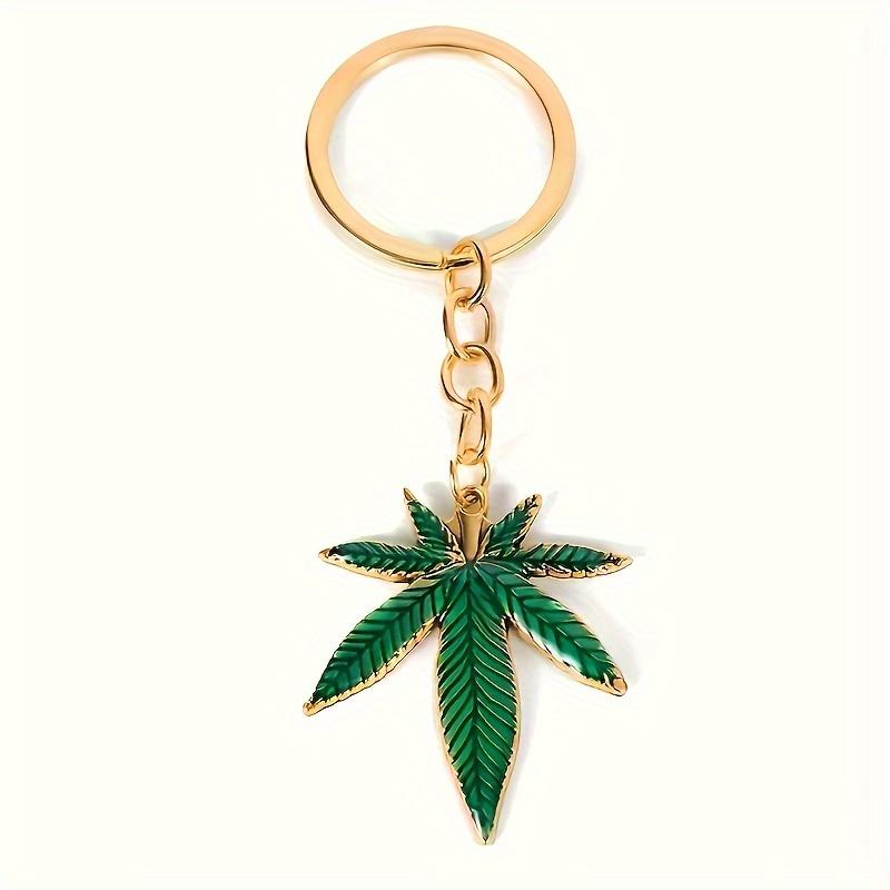 Portachiavi Foglia Verde Moda E Semplice Popolare Anello Portachiavi Accessorio Perfetto Ciondolo Anniversario Fatto a Mano Per Donne