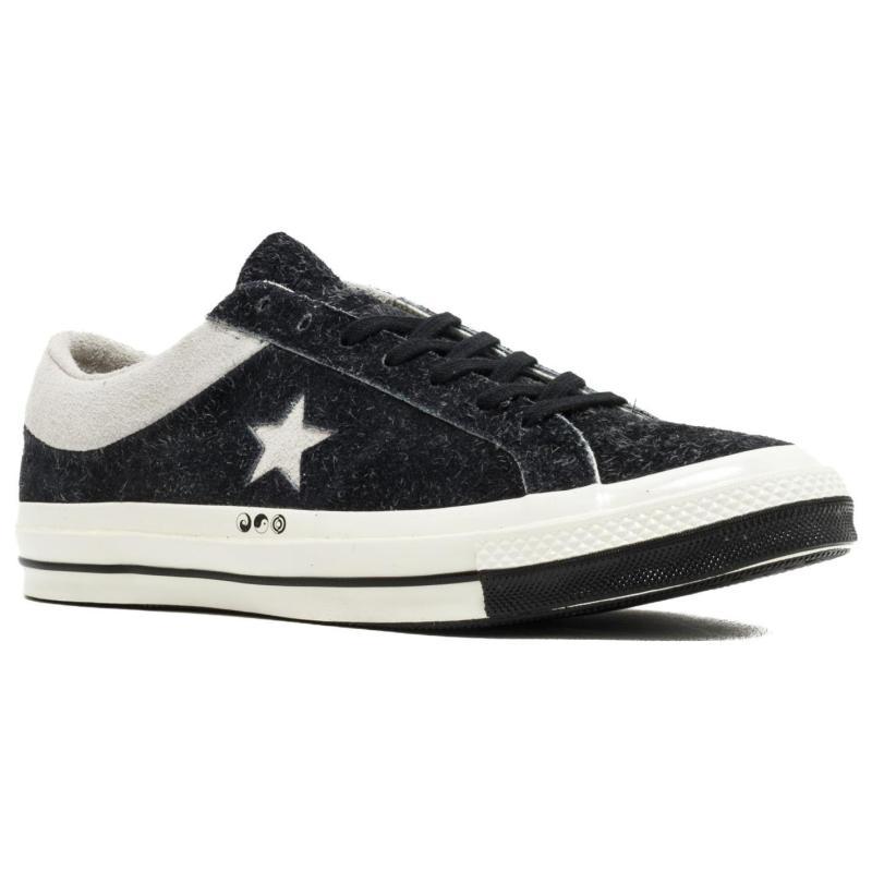 CLOT x Converse One Star Collaboration Non-slip Lightweight Low-Top Board Shoes Unisex Same Black