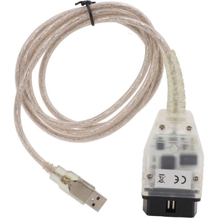 Câble de diagnostic K+DCAN - AIMOONSA - BMW Séries 3/5/6/7/X (E46/E90/E60) - Interface USB - 1,5 m - OBD2/Windows
