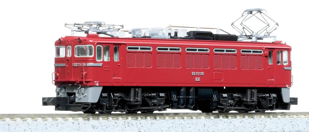 Kato N Gauge ED75 0 Late Model Electric Locomotive Model 3075-5, Slotless Motor, Detailed Plastic Body