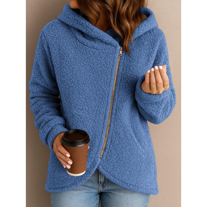 DICFY Women's Fashion Casual Solid Color Print Autumn Winter Hoodie