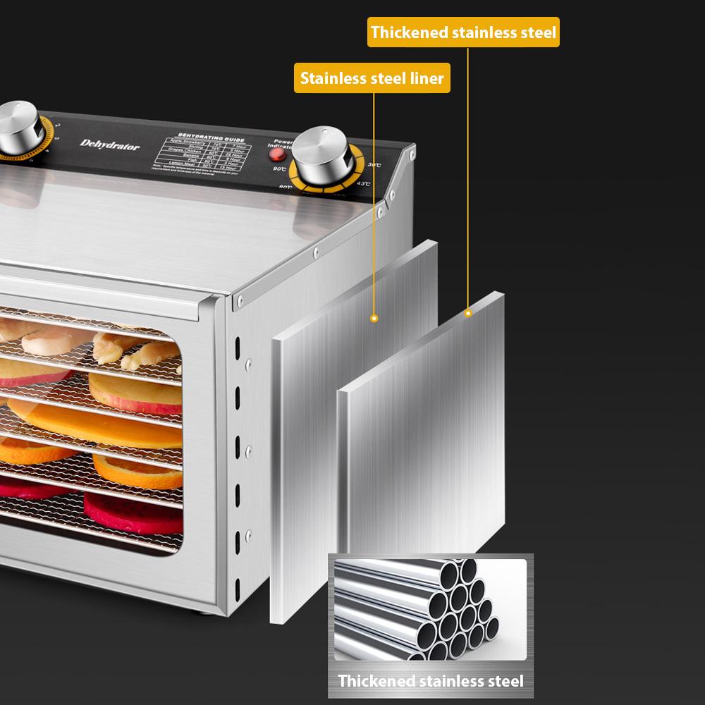 Dehydrators for Food and Jerky with 24H Timer 8 Drying Racks 400W 30-90 Celsius  Vegetable Fruit Dehydrator