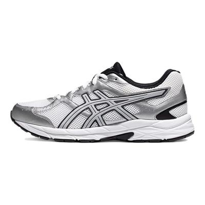 Gel-Contend Leichter Rebound-Stoff Langlebig Atmungsaktiv Low-Top Lässige Laufschuhe Herren Sneaker Silber 1011B935-101