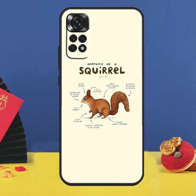 Cute Animal Squirrel Phone Case For Xiaomi Redmi Note 14 Pro 13 11 9 10 12 15 Pro Plus 10C 12C 13C 14C 15C Cover