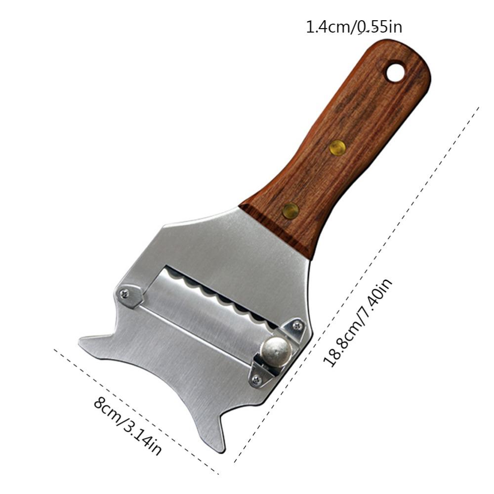 Multifunctional Chocolate Shaver Wooden Handle Truffle Planer Butter Shaver Chocolate Block