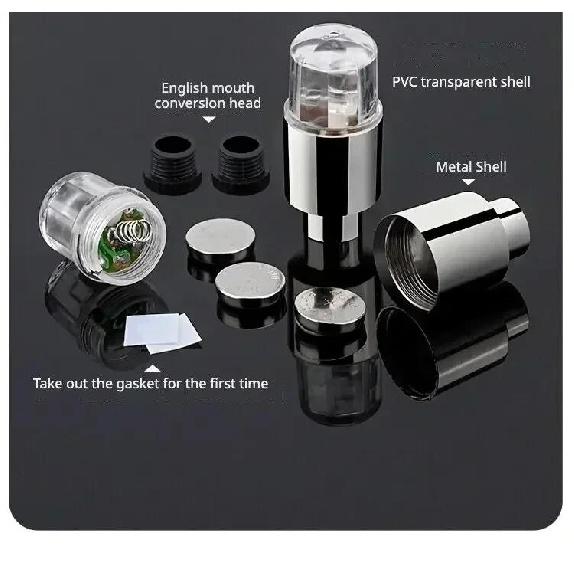 2/4PCS Colorful LED Wheel Valve Lights Motorcycles Bicycles Car Wheel Tire Valve Caps Universal Dustproof Bicycle Valve Cover Valve Stems 1