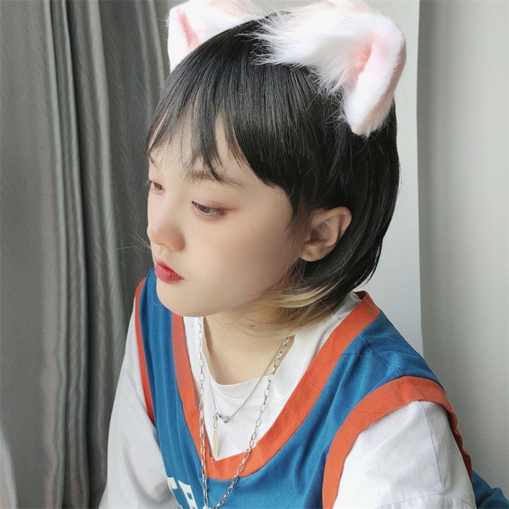 Highlights Long Cosplay Wig Synthetic Anime Men Wigs Wolf Tail Mullet Head Wigs with Bangs Boy